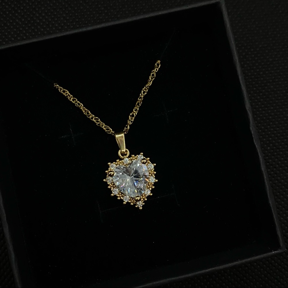 Ice Crystal Heart Necklace
